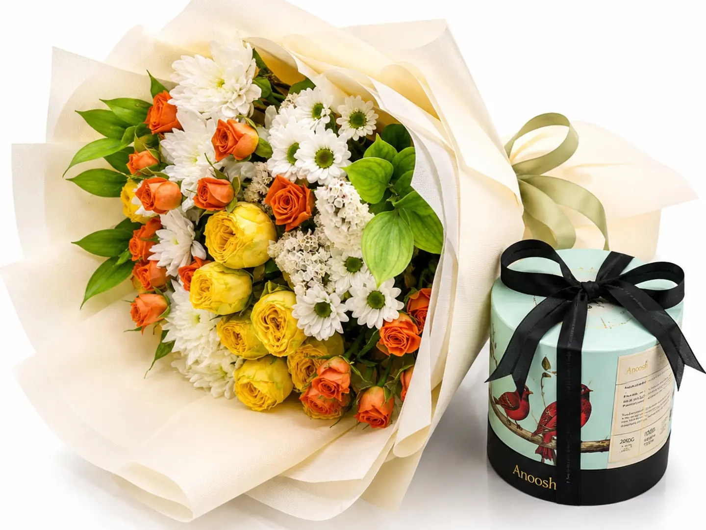 A Bouquet Of Roses With Chocolates 2