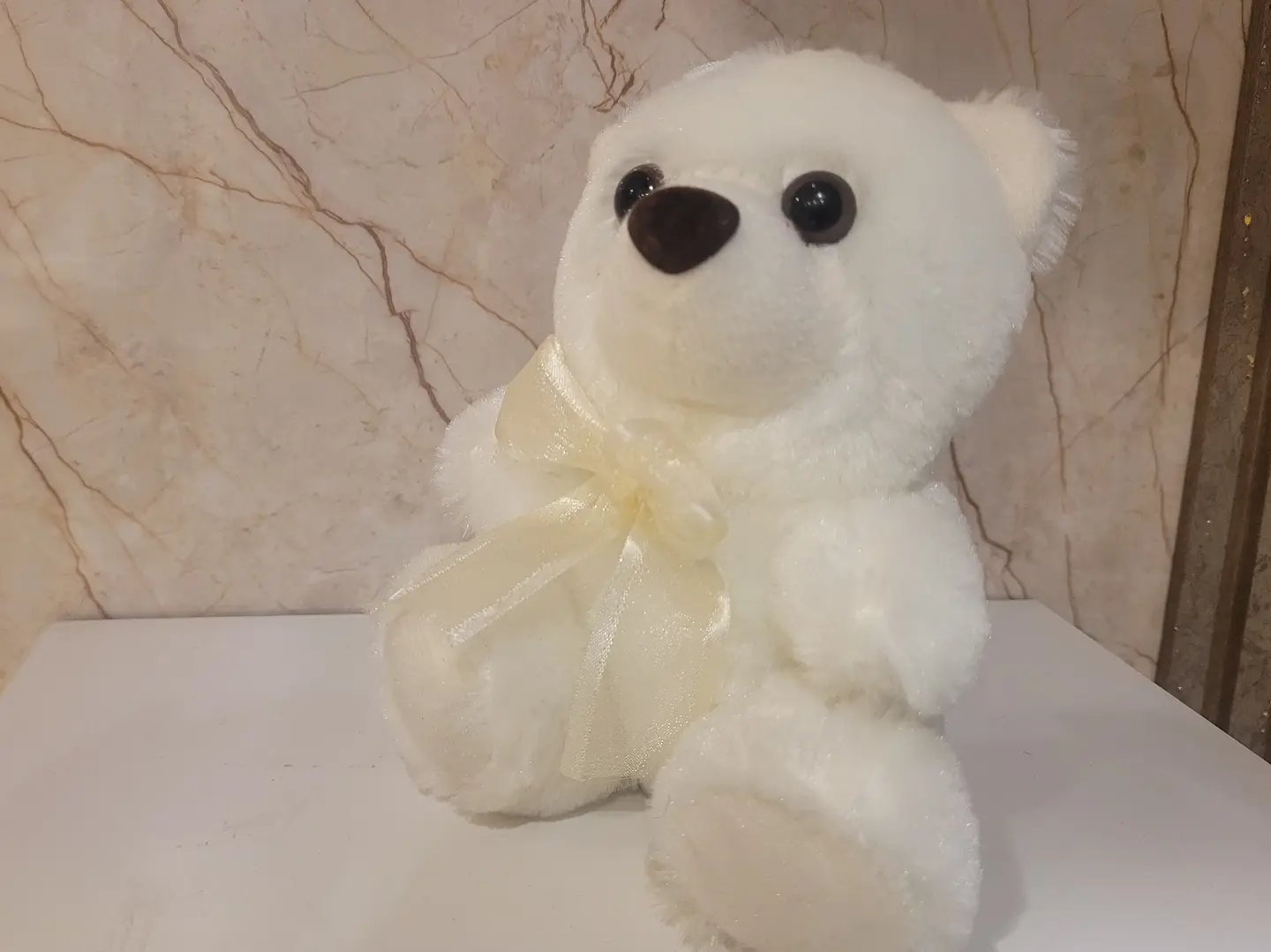 Yellow Squeaky Teddy Bear
