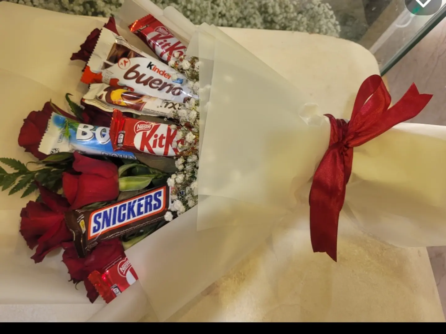 Flower Bouquet With Chocolate