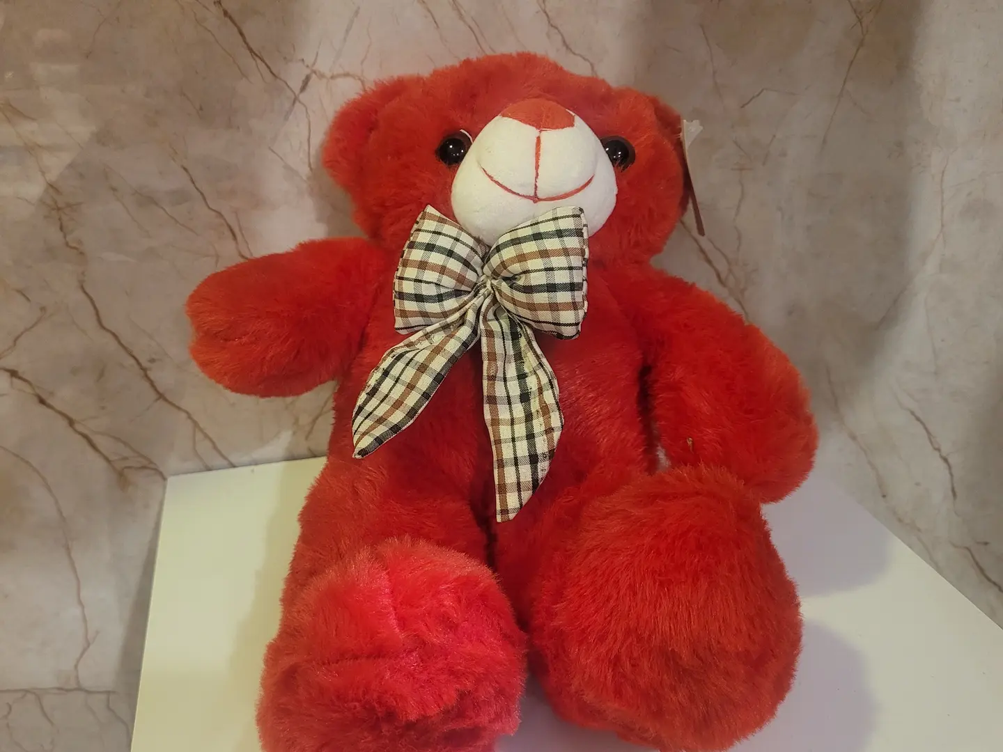 Red Teddy Bear With A Bow
