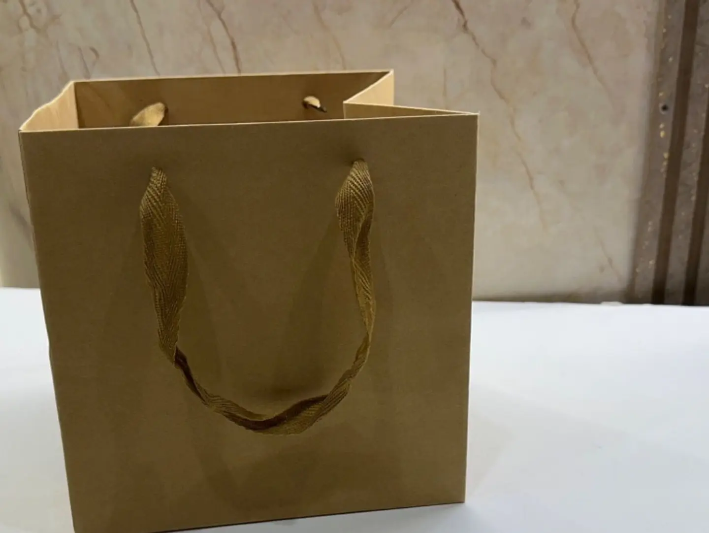 Medium Beige Gift Bag