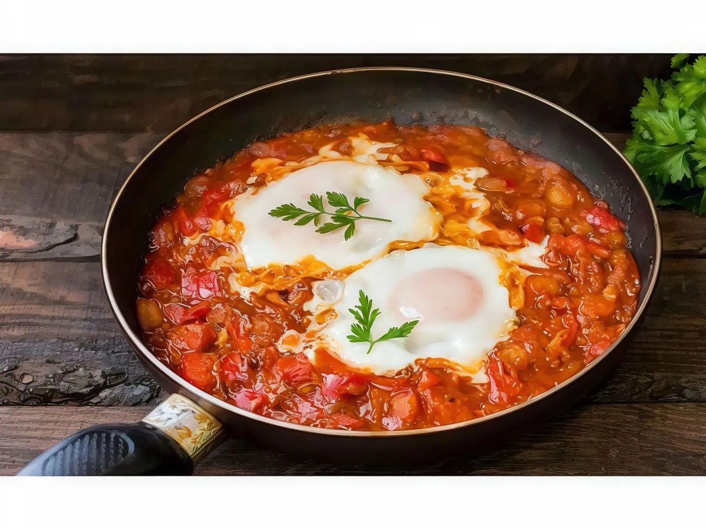 صحن بازلاء مع البيض