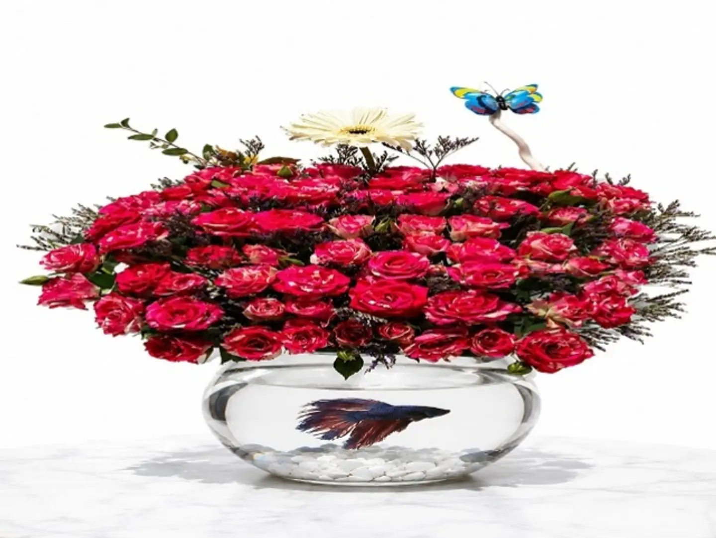 Fish & Flowers Vase