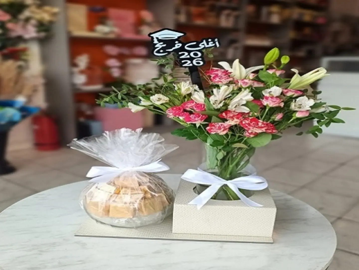 Graduation Chocolate And Flowers