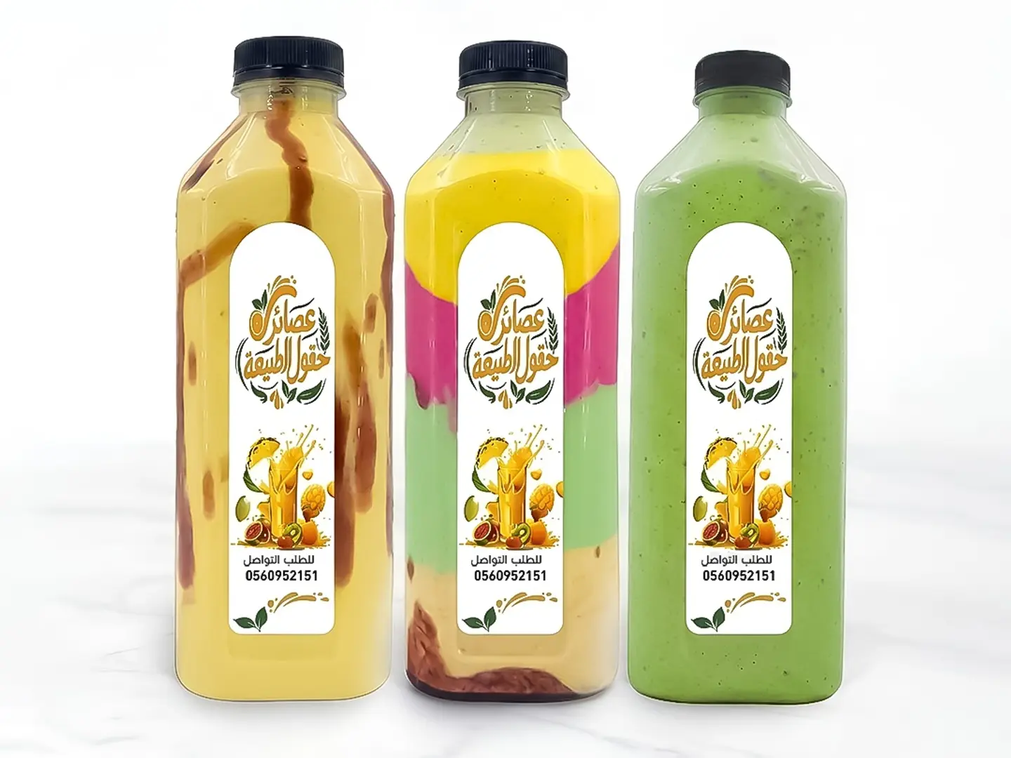 3 Bottles, Liter Size