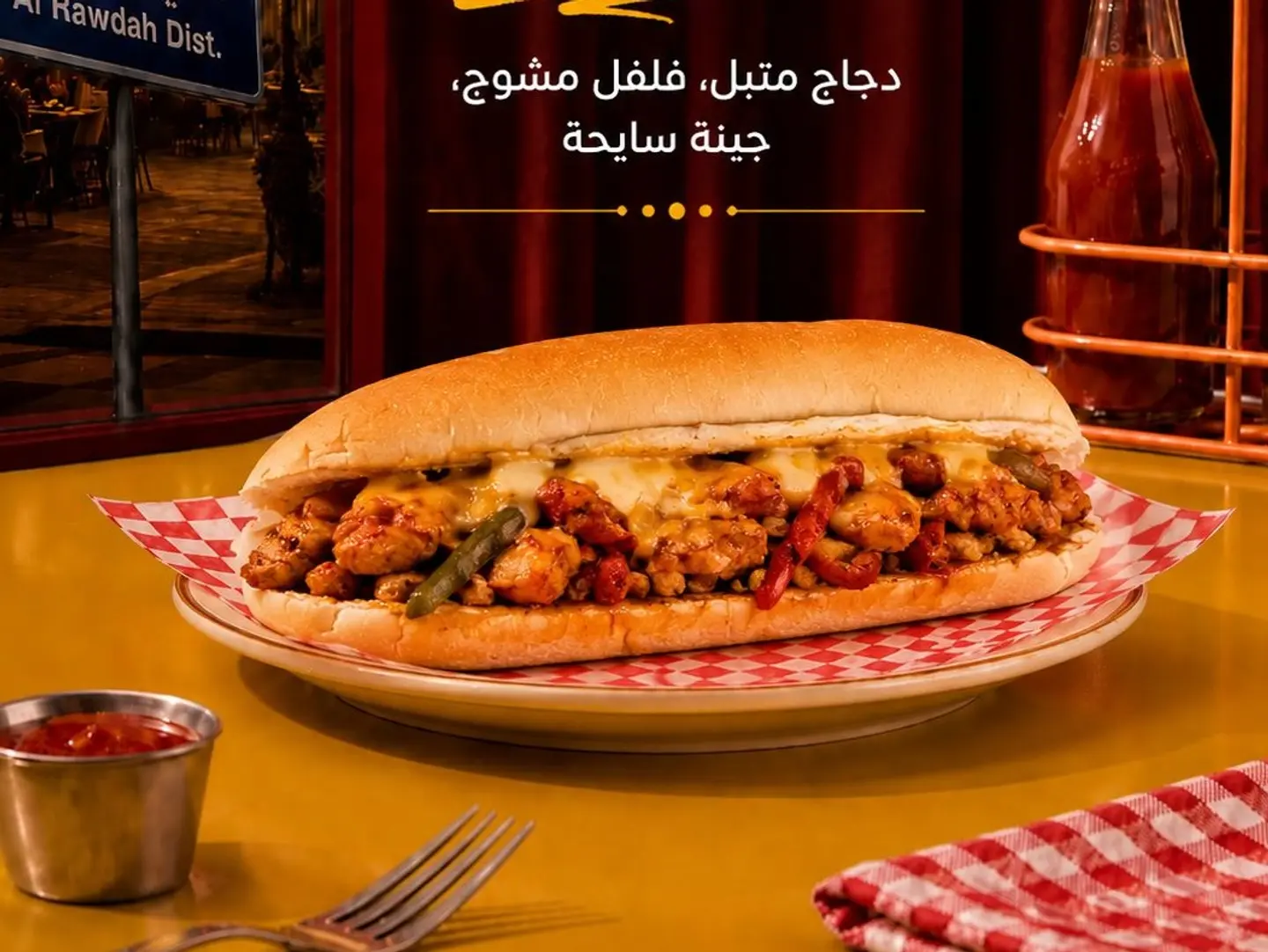 ساندوتش دجاج فاهيتا