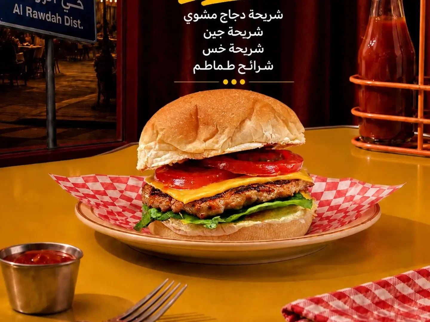 برجر دجاج نتش