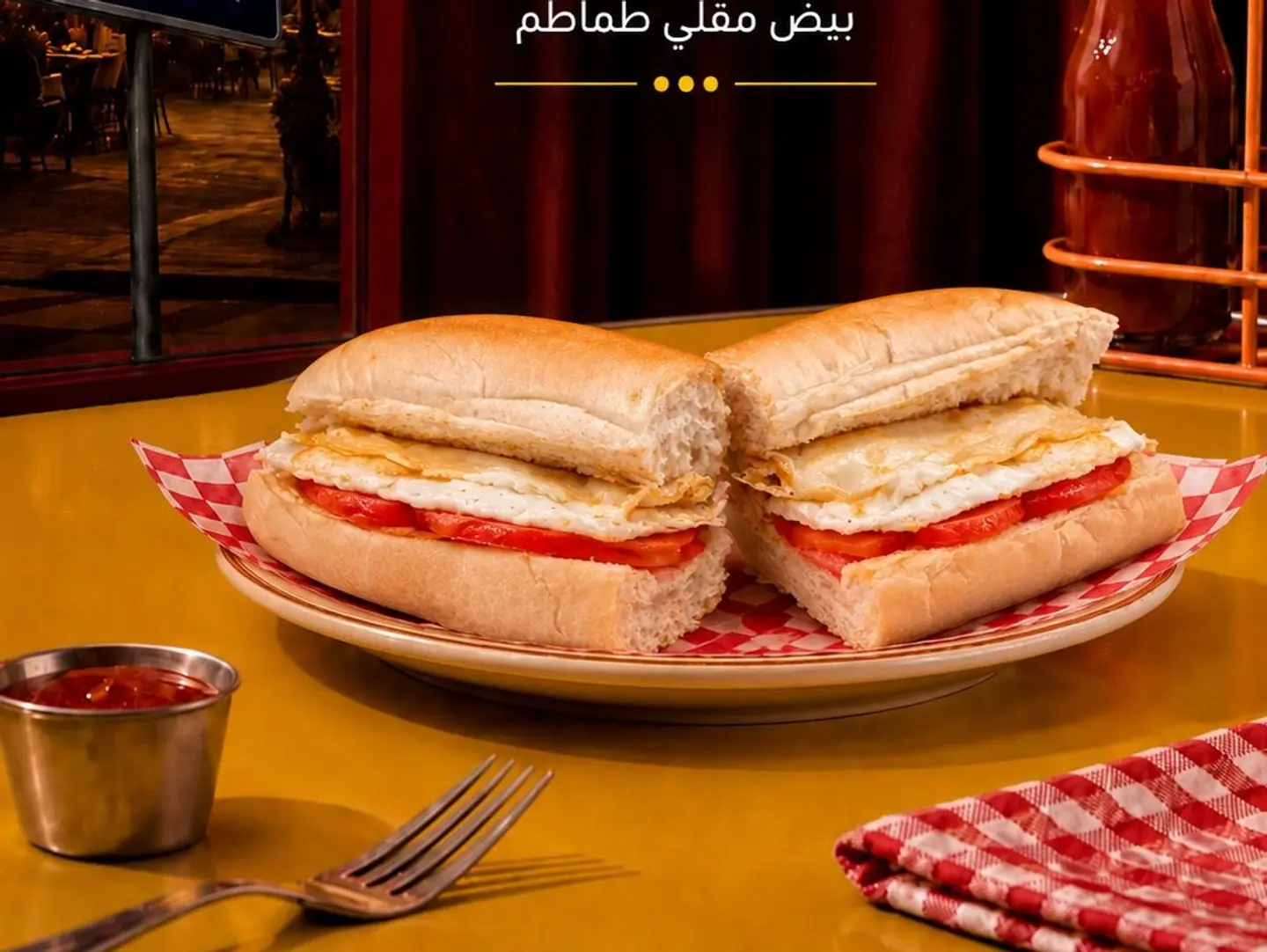 ساندوتش بيض سادة
