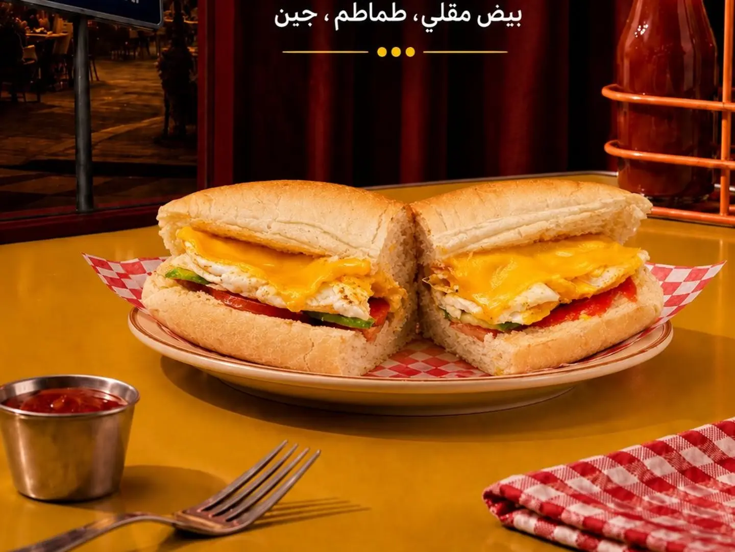 ساندوتش بيض بالجبنة