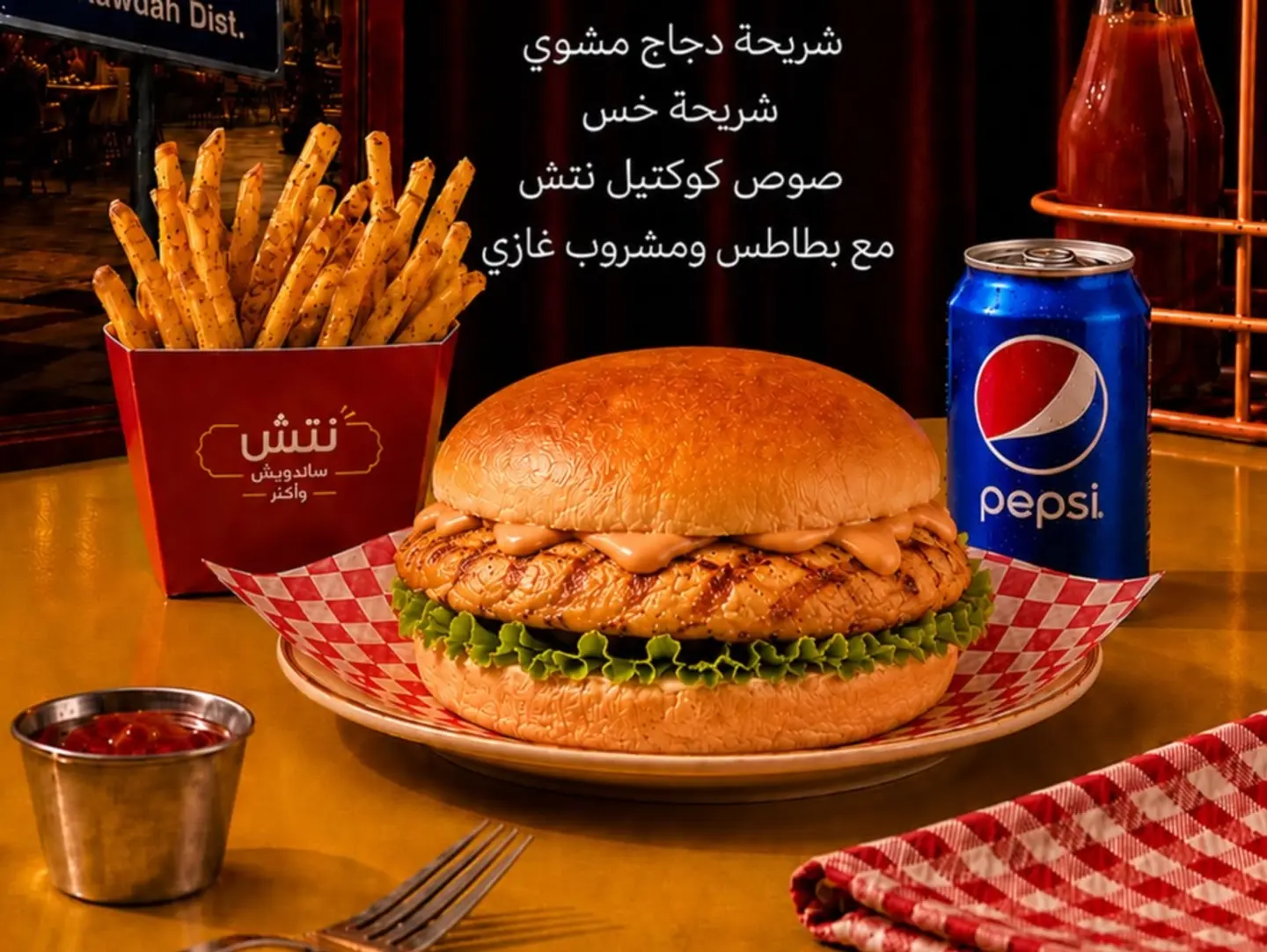 وجبة برجر دجاج كلاسيك