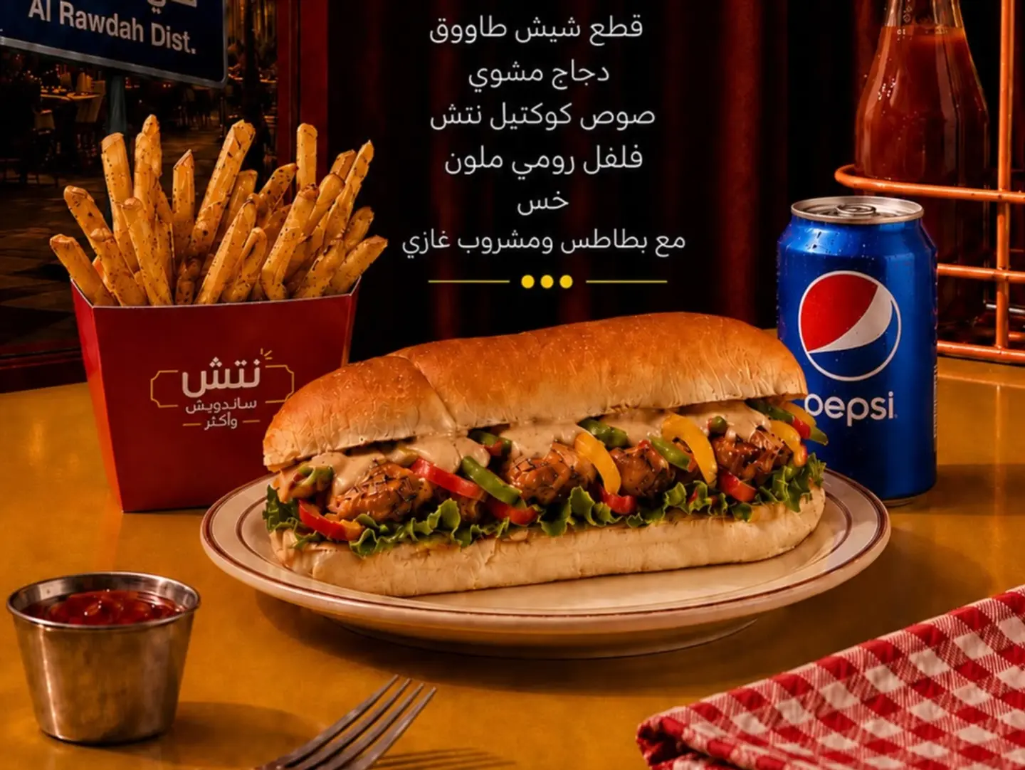 وجبة ساندوتش شيش طاووق