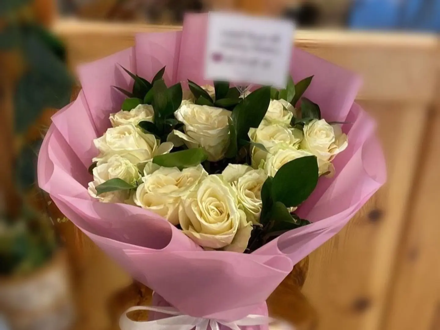 Purple And White Rose Bouquet
