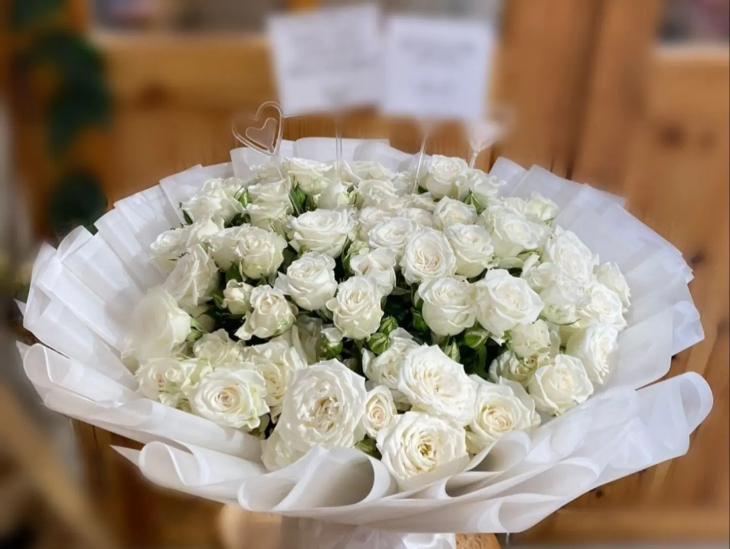 Open Bouquet With White Flowers