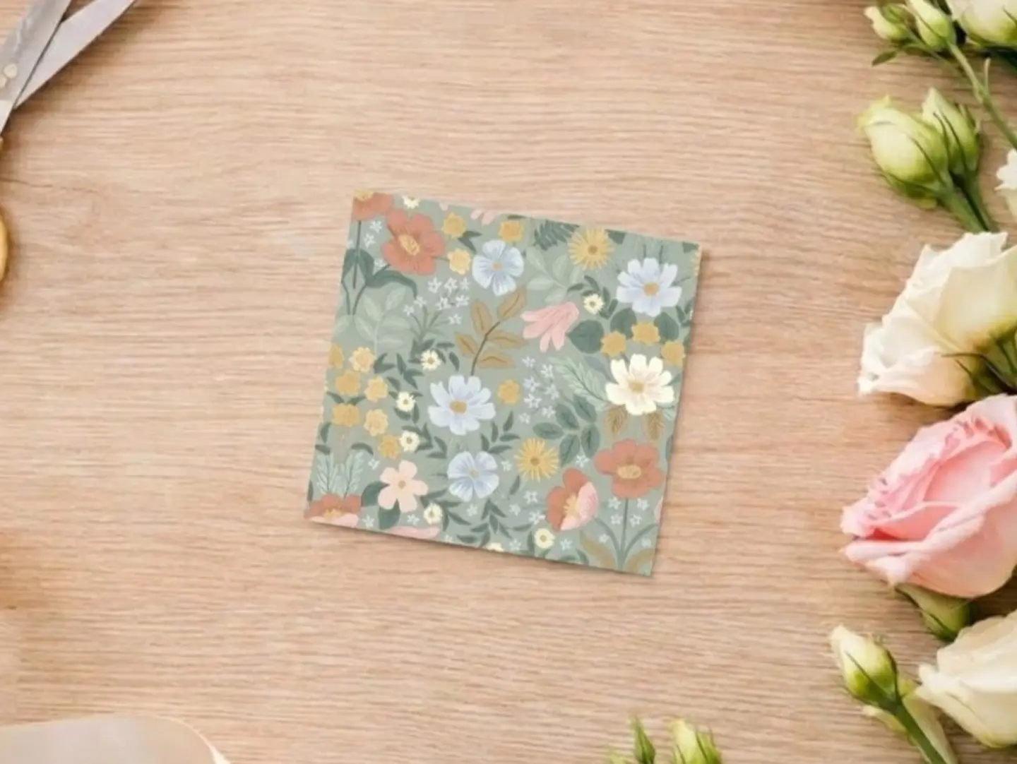 Green Patterned Card