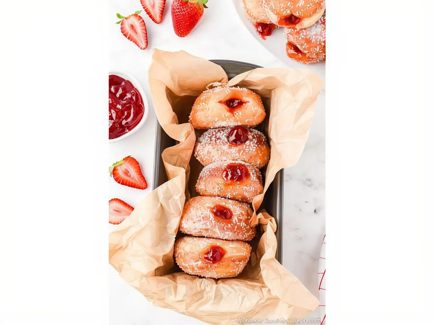 دونات محشوة بالفراولة