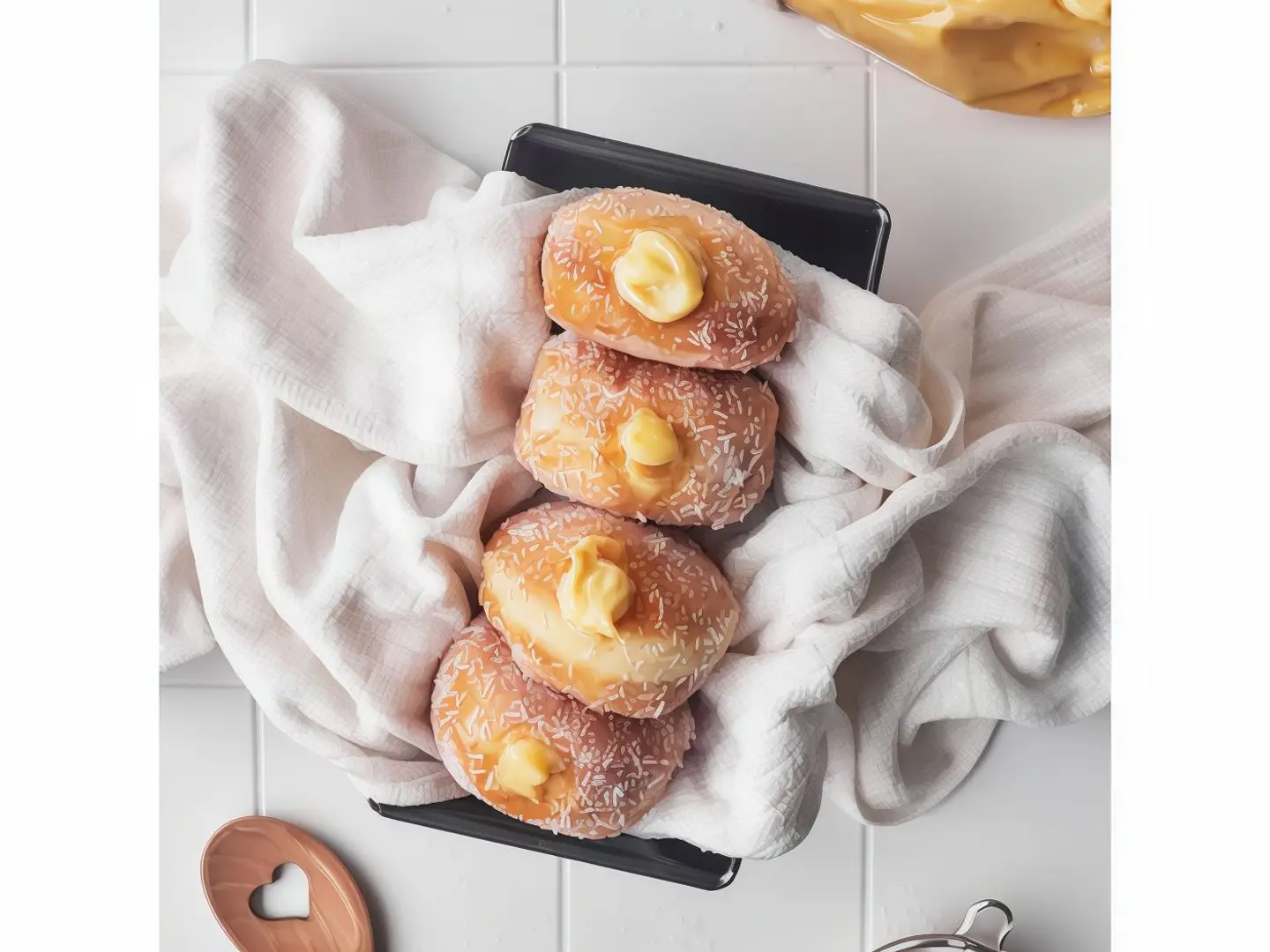 دونات محشوة بالكاسترد