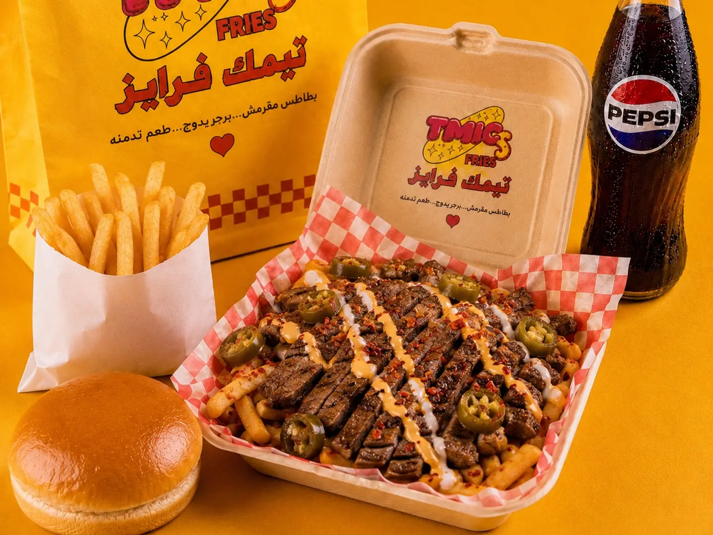 وجبة بطاطس محمّلة بالستيك