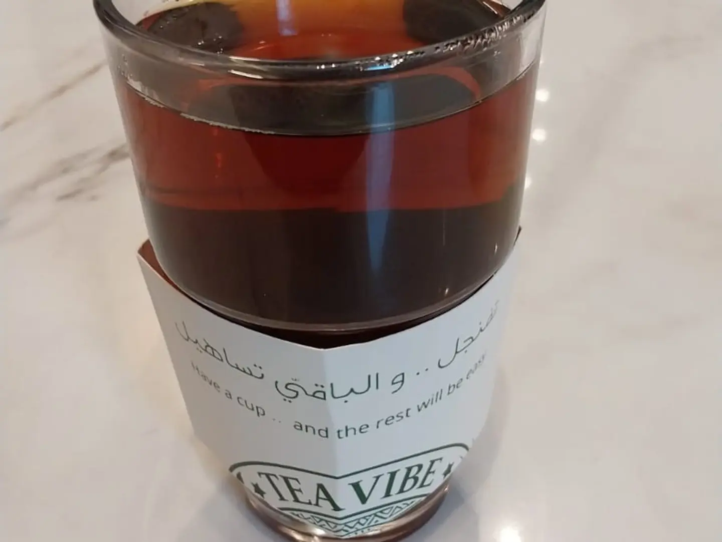 Steamed Tea In A Glass Cup
