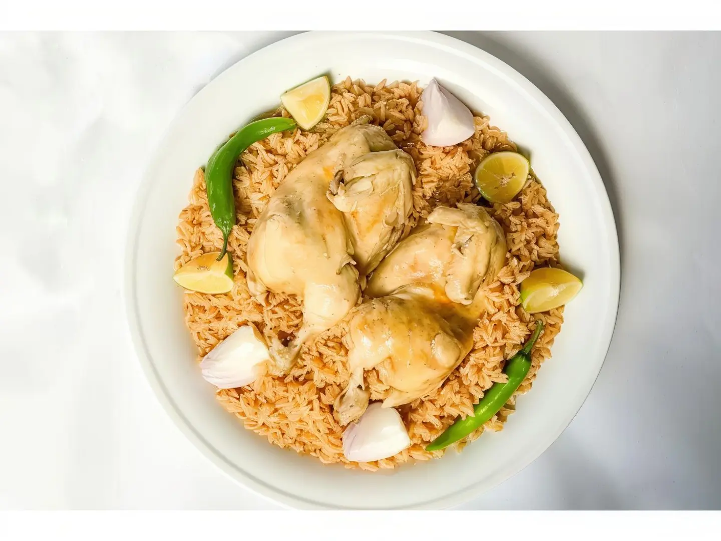 دجاج مسلوق مع رز - نص