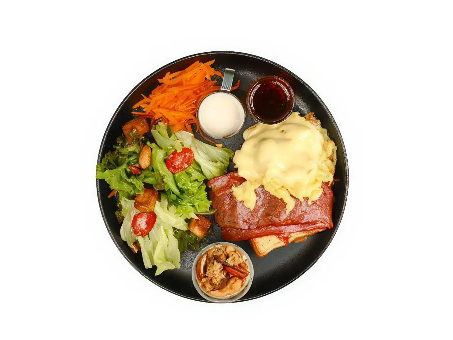 French Toast With Beef Bacon And Eggs