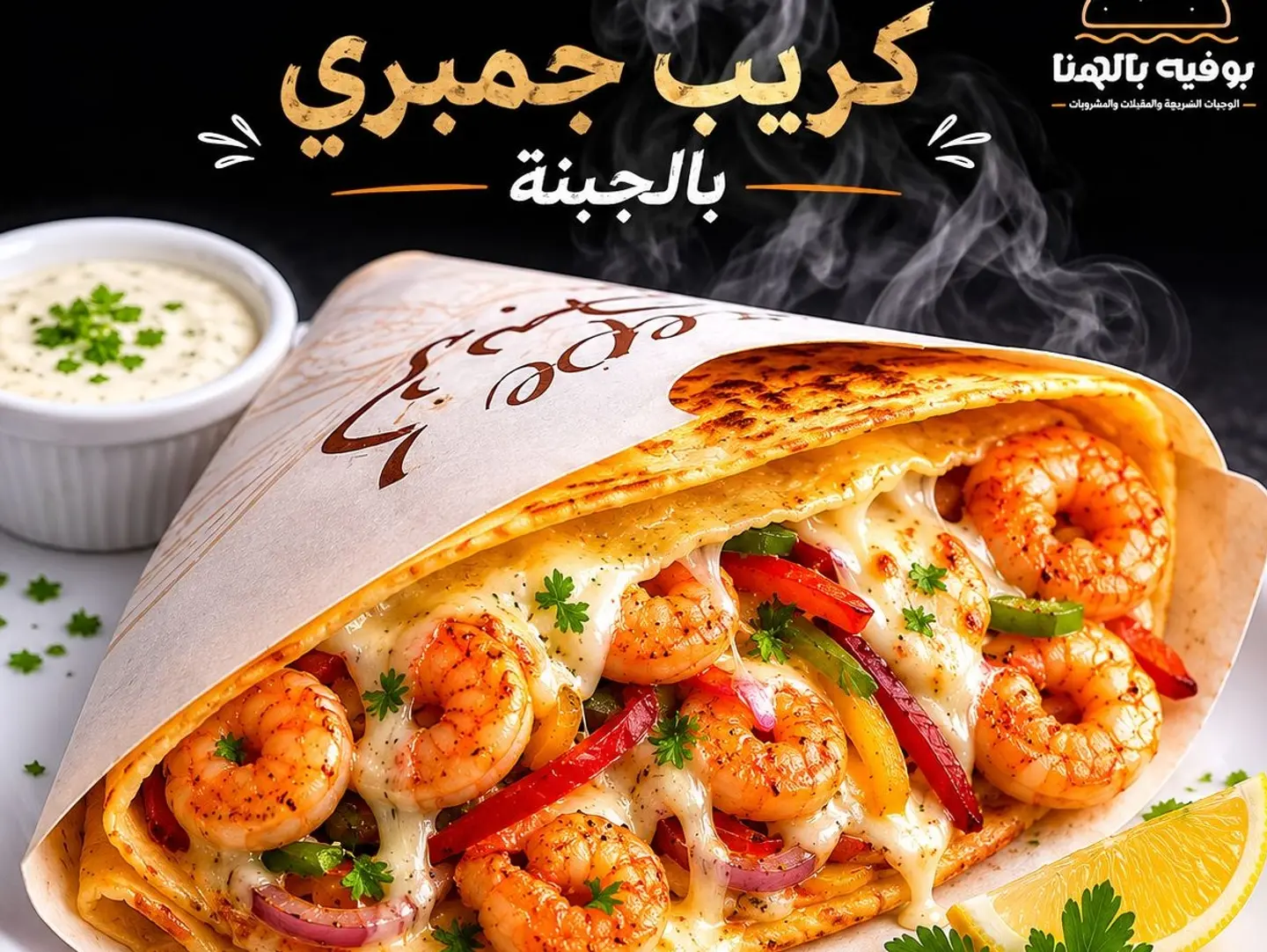 كريب جمبري بالجبنة