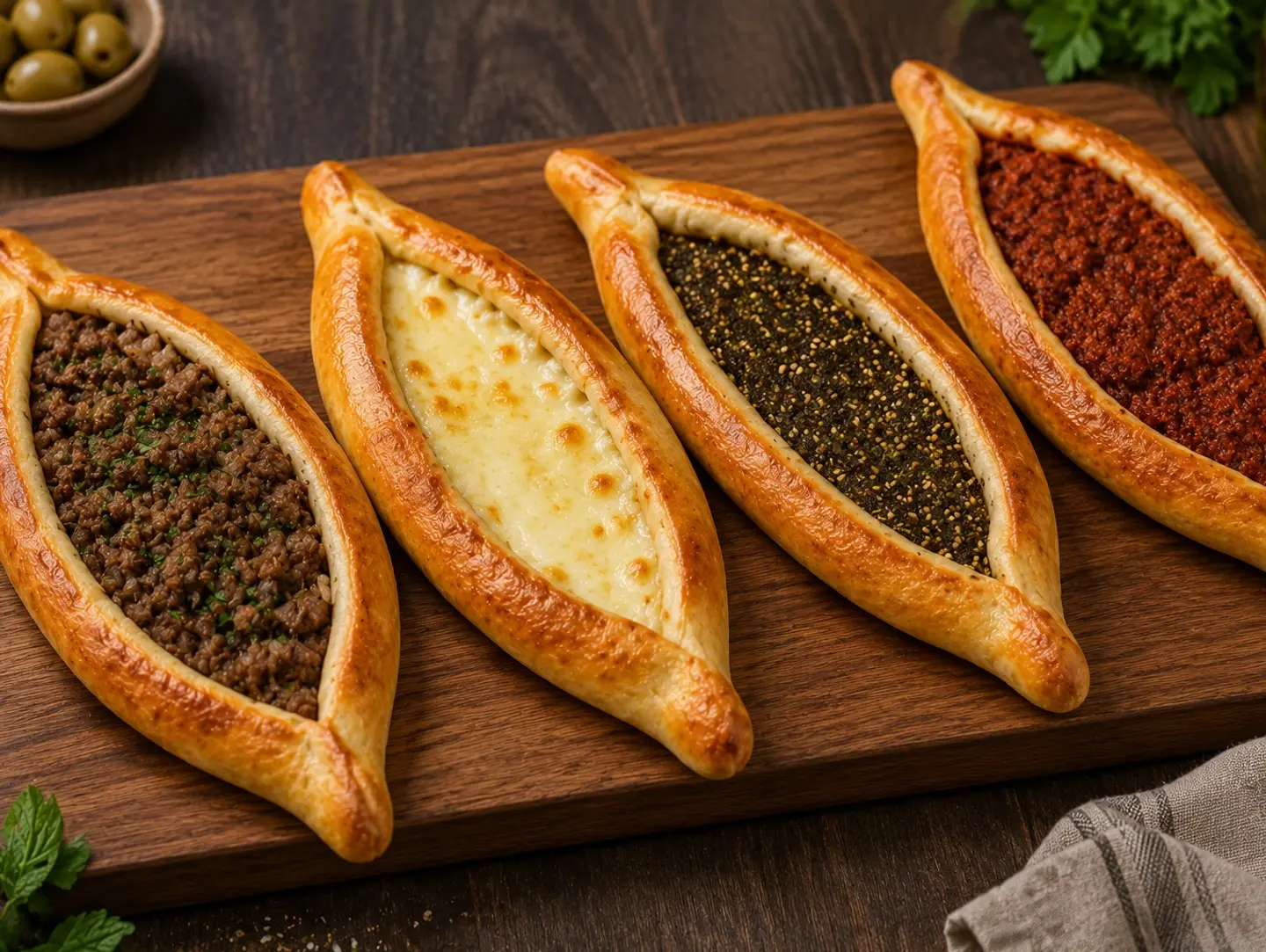 Assorted Pastry Box: Meat, Akkawi, Liquid Cheese, Muhammara - Mdym