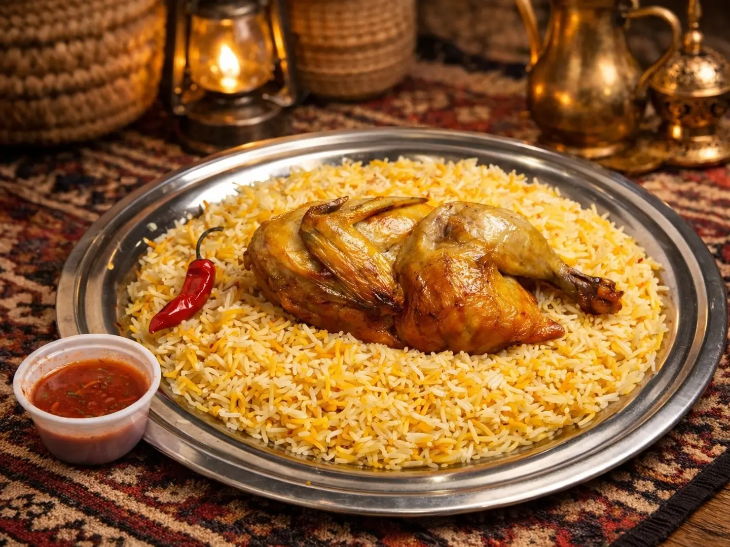 نصف دجاج مندي - نصف حبة دجاج مندي