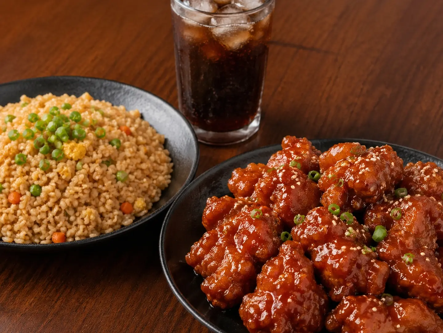 Chili Sauce Chicken With Fried Rice