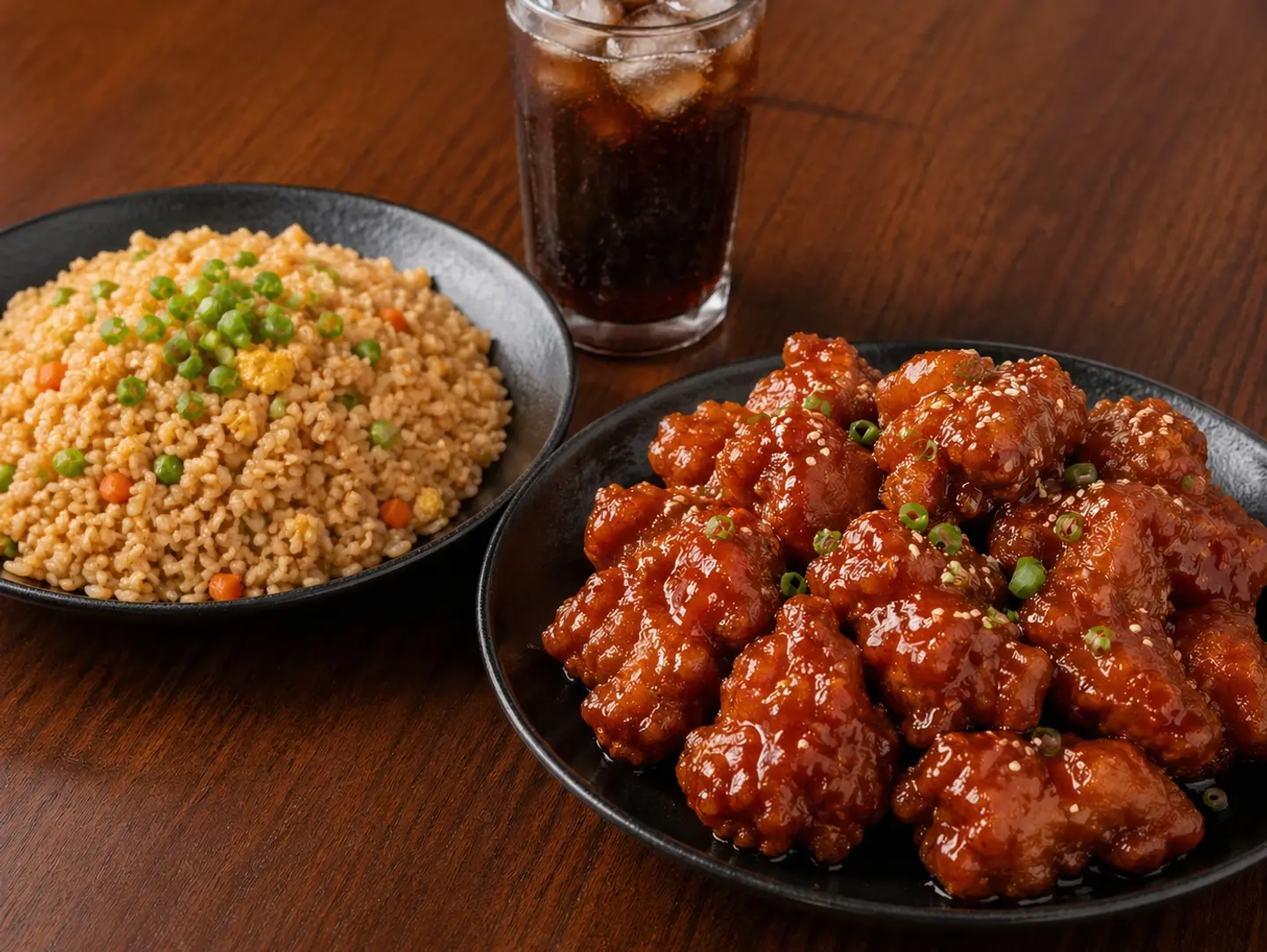 Soy Garlic Chicken With Fried Rice