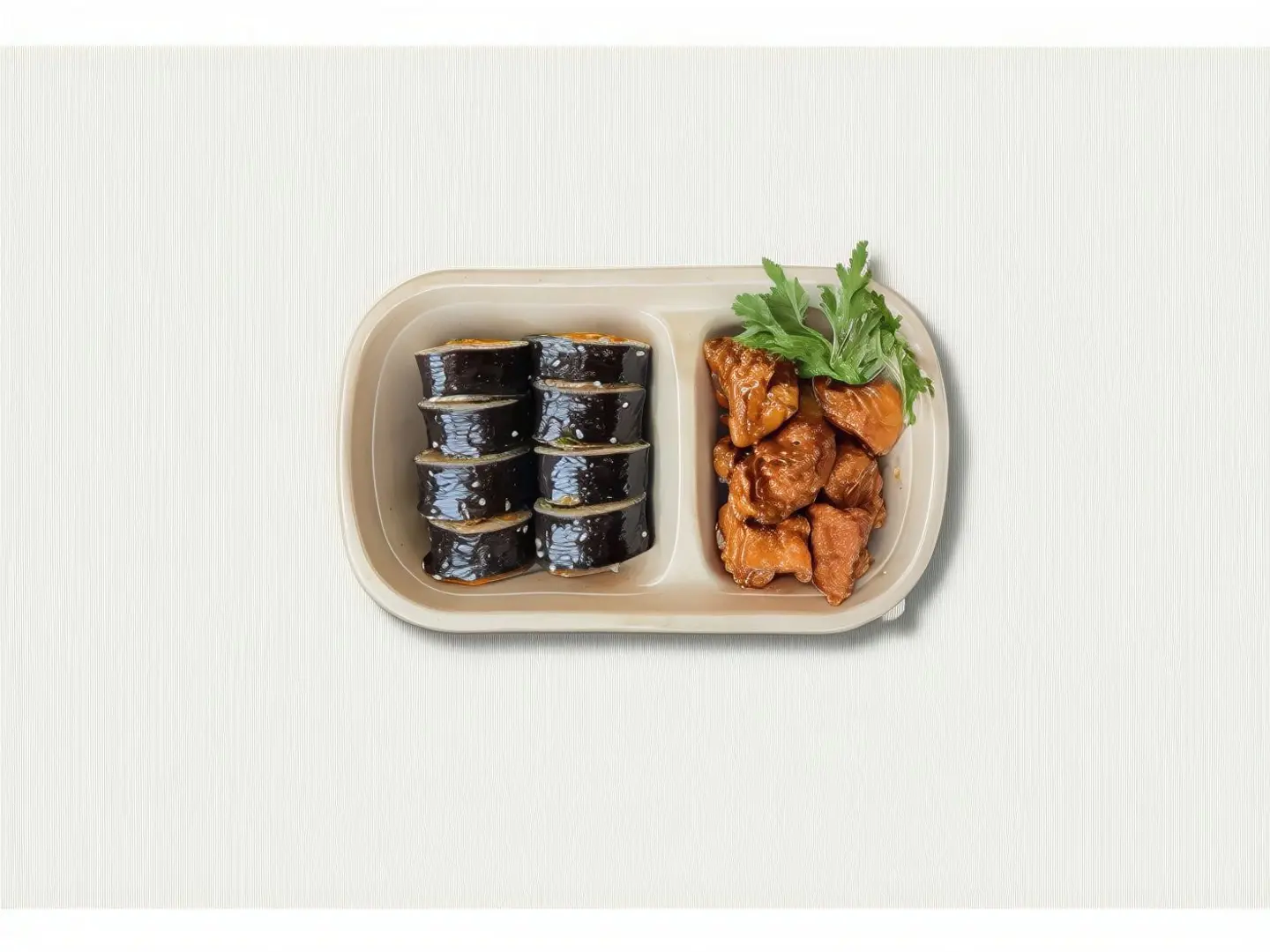 Beef Kimbap With Soy Garlic Chicken