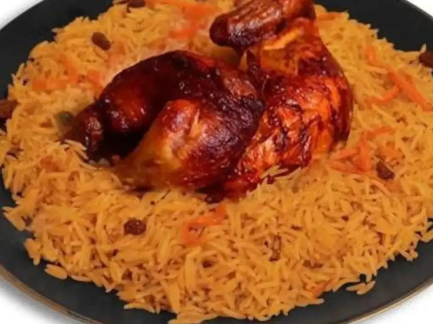Half Grilled Chicken With White Rice