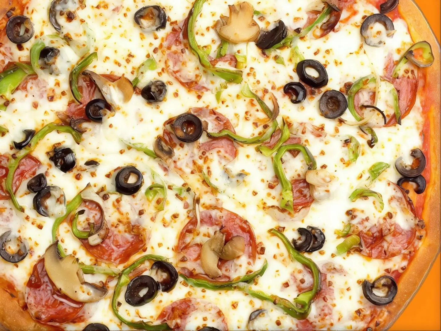 Vegetable And Pepperoni Pizza