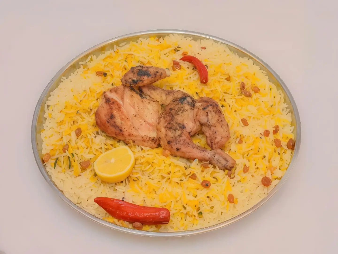 Half Chicken Madbi With Rice