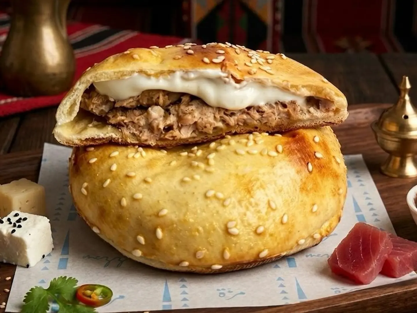 تونة مع جبن