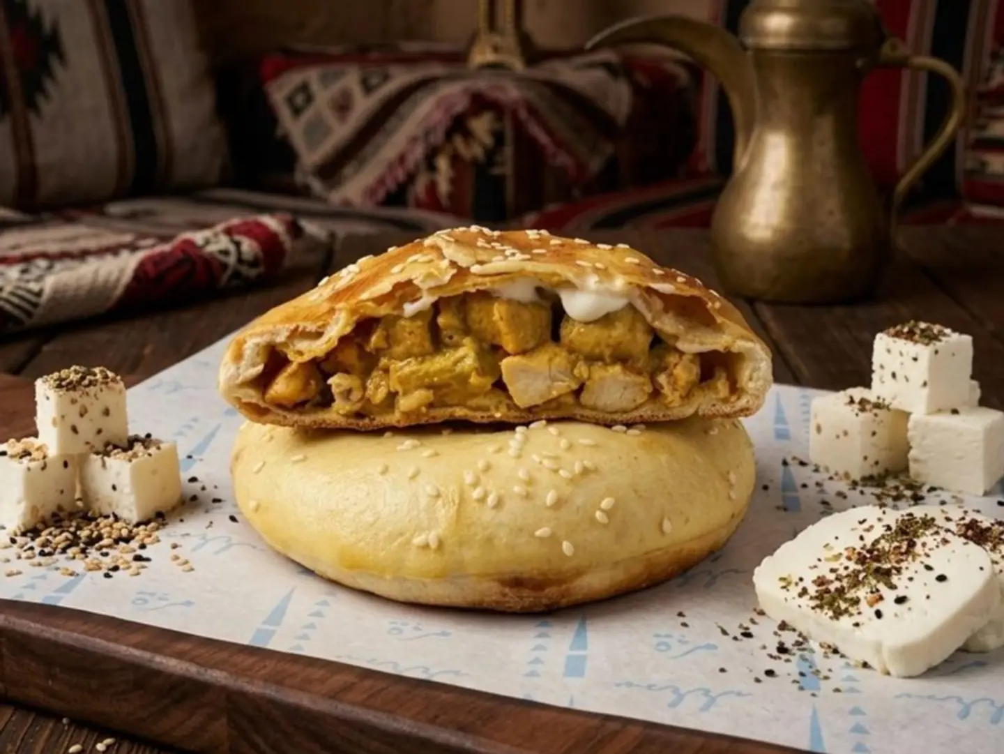 دجاج مع جبن