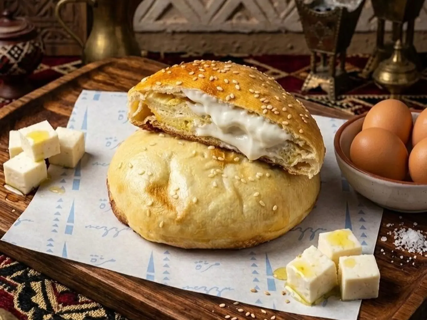 بيض مع جبن