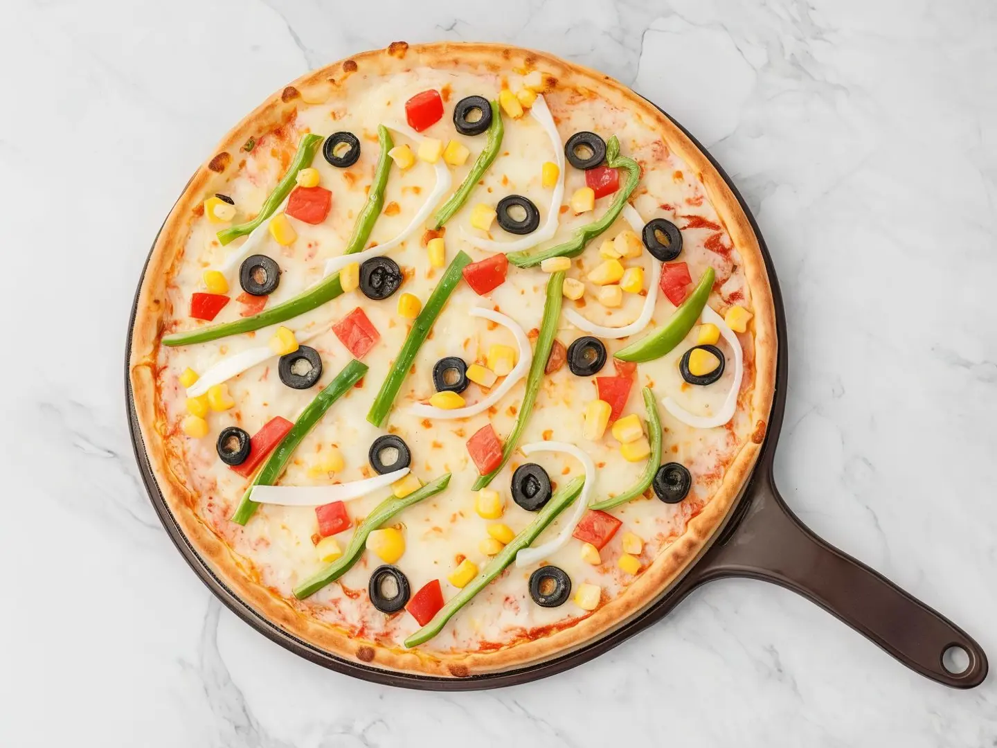 بيتزا خضار كبير