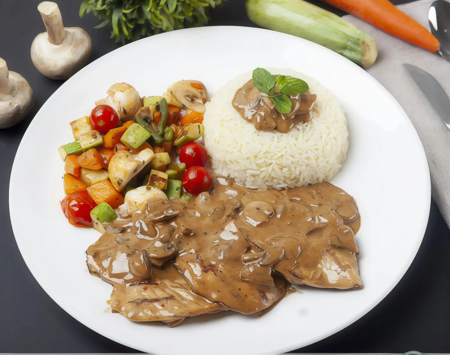 Piccata With Mushrooms