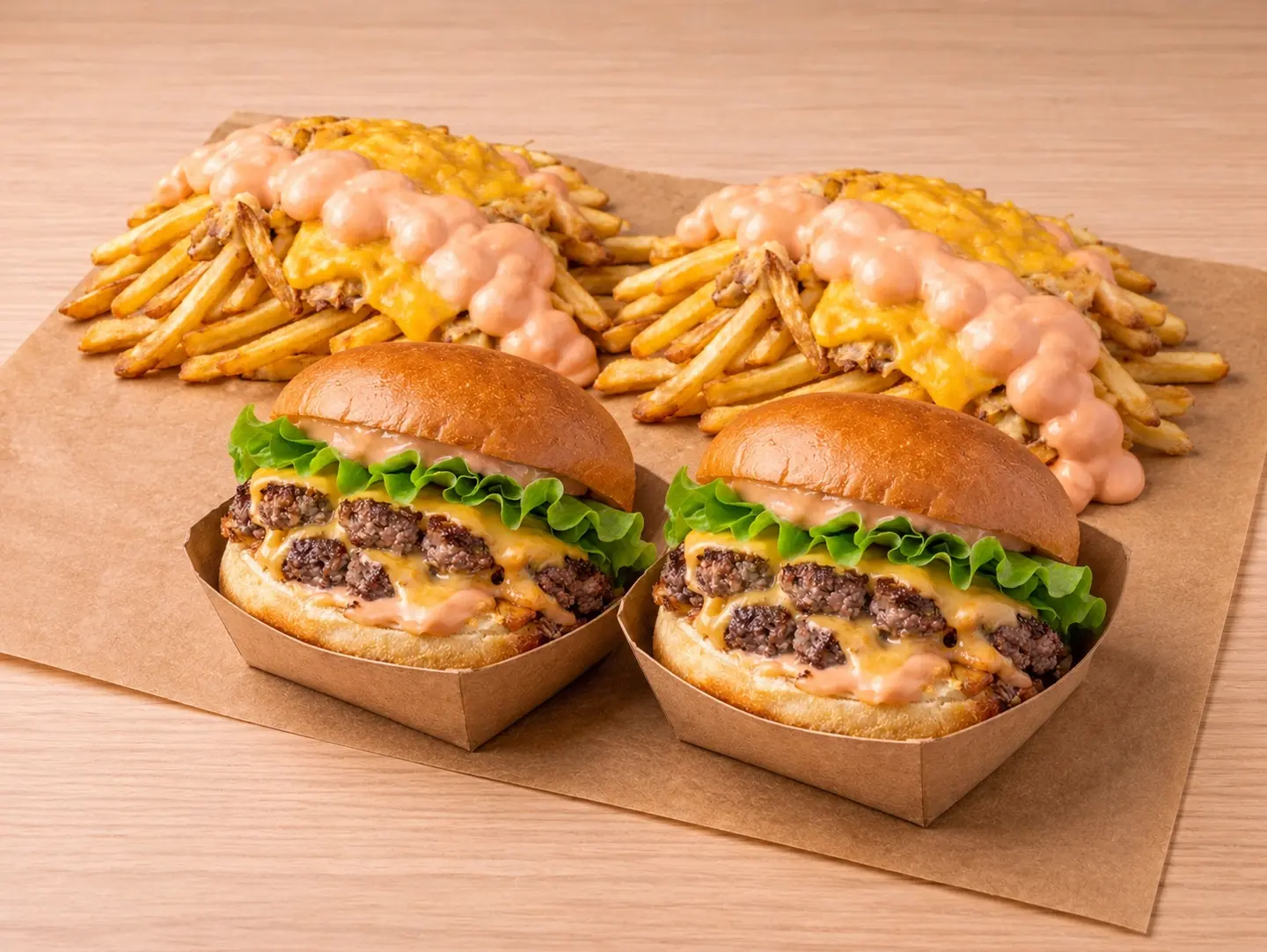 2 Burgers + 2 Olo Styles