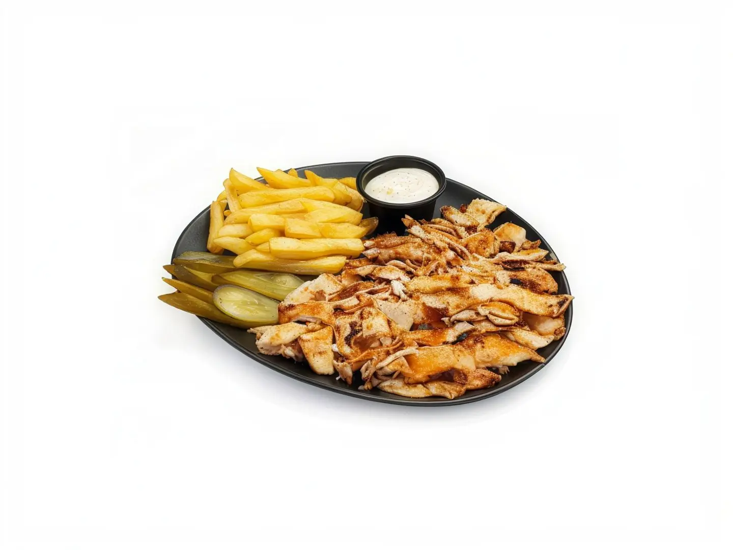 بطاطس خلطة مع شاورما