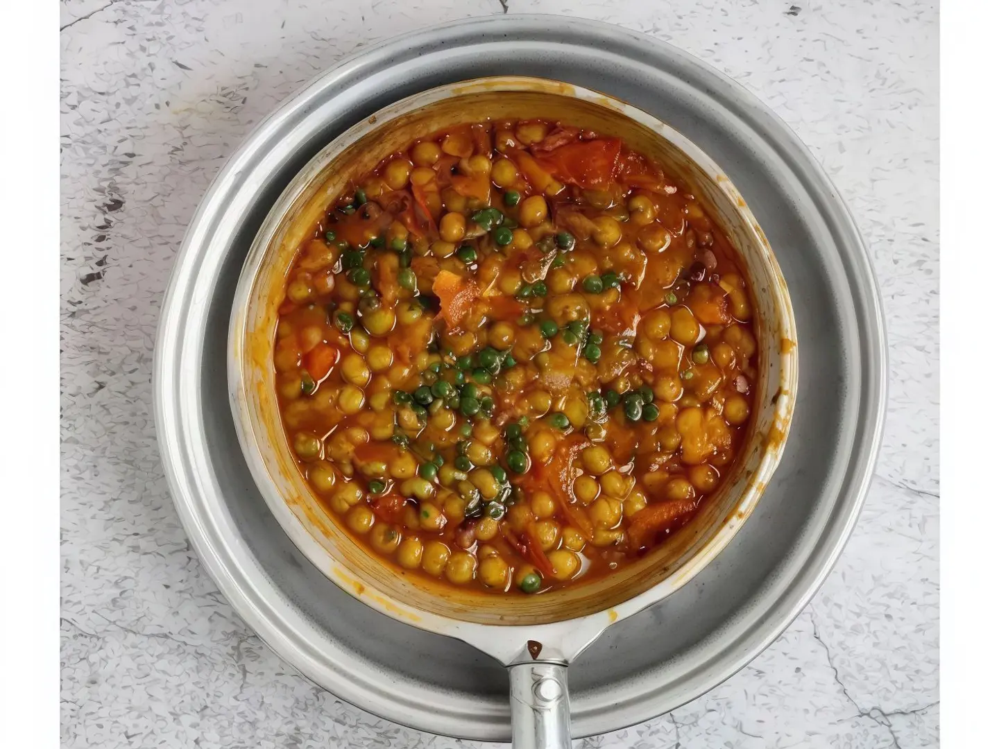 صحن بازلاء ساده