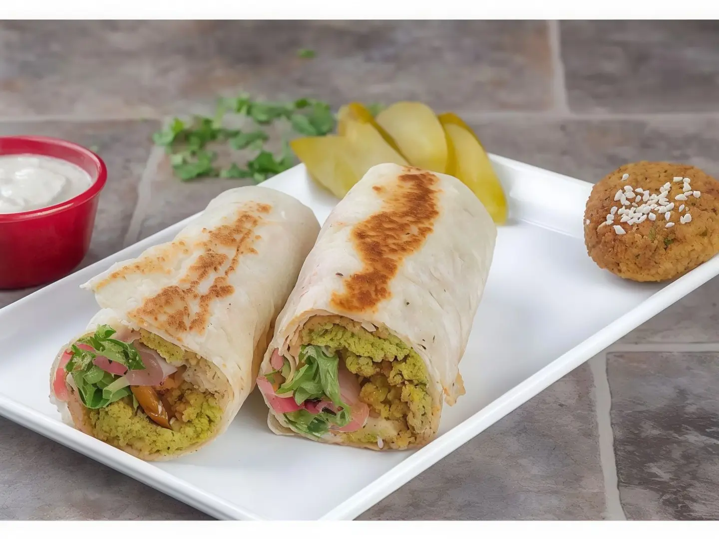 Falafel Saj With Hummus