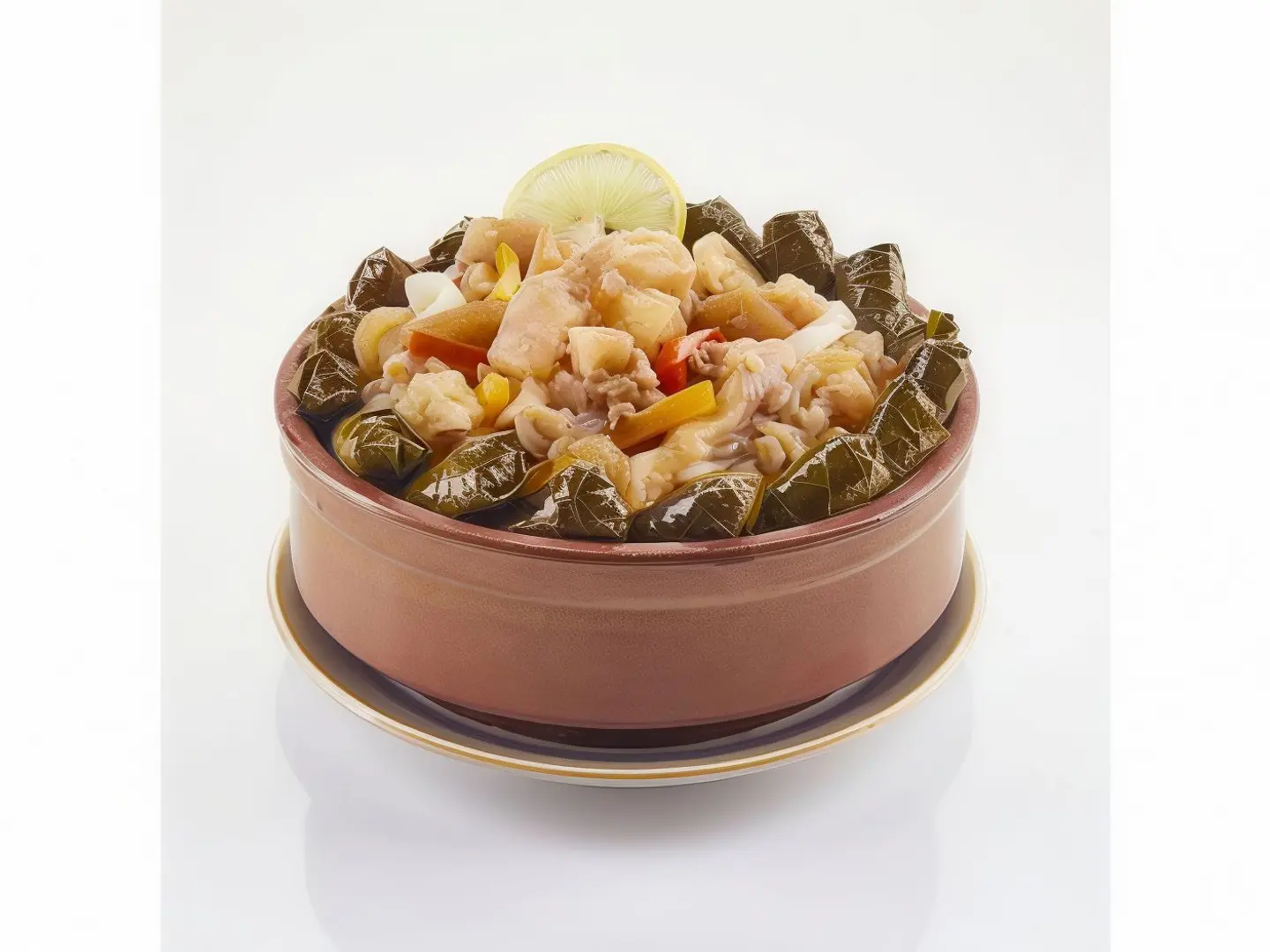 طاجن كوارع مع ورق عنب