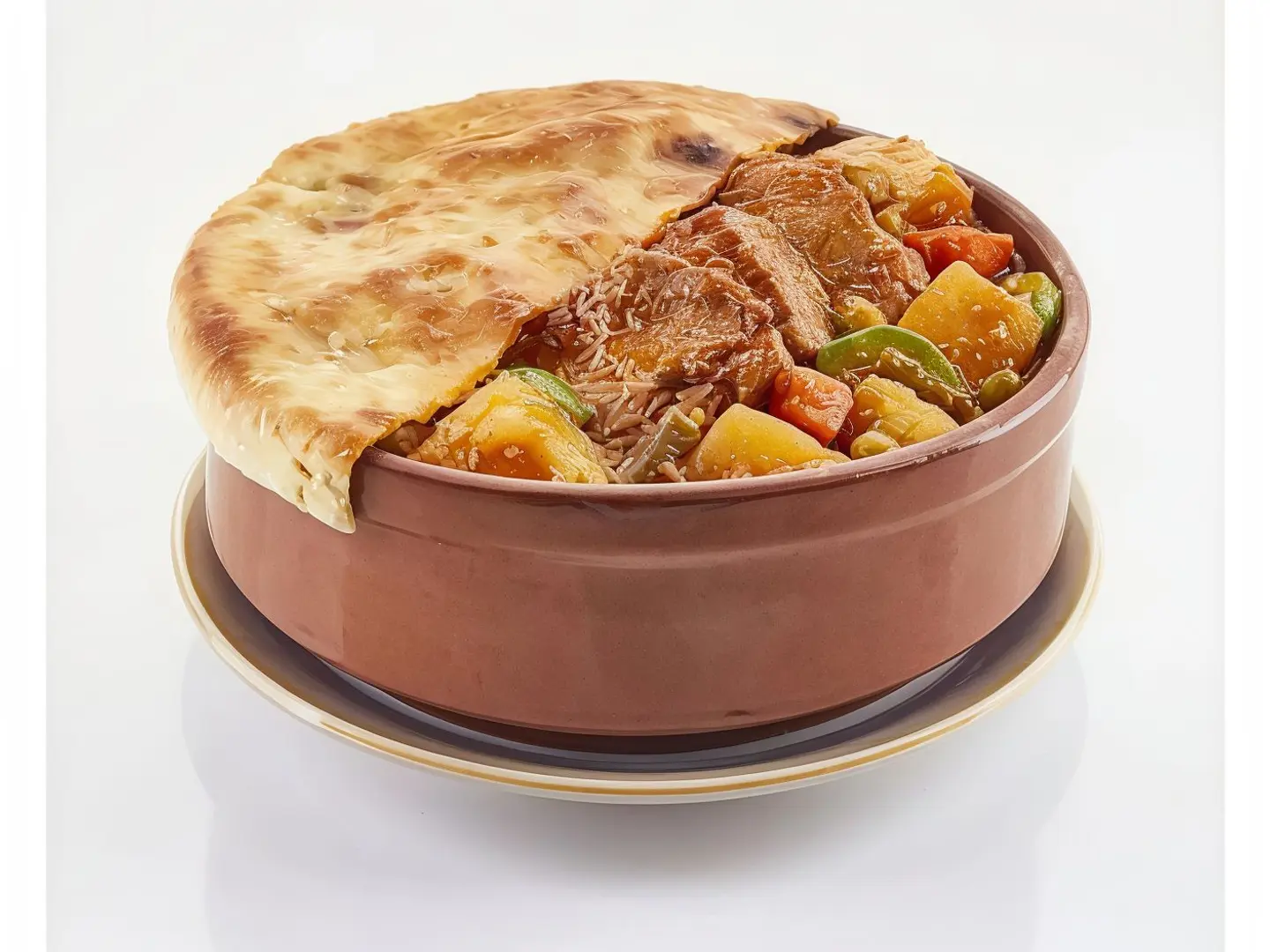 موزة ضاني مع أرز وخضار