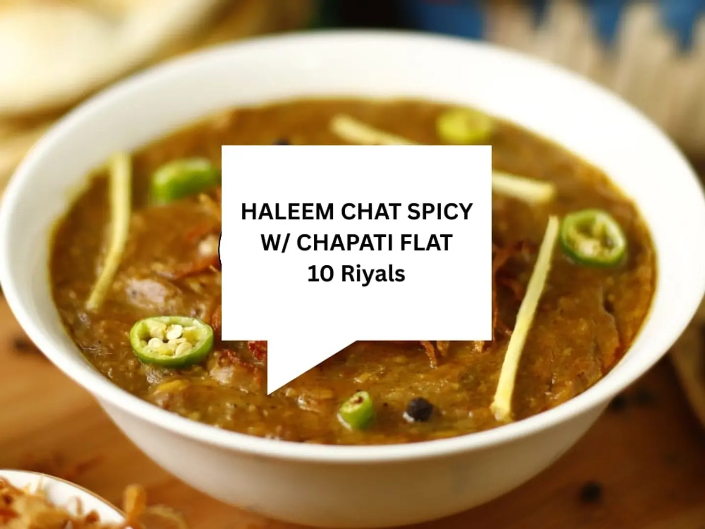 Haleem Chat Spicy With Chapati Flat
