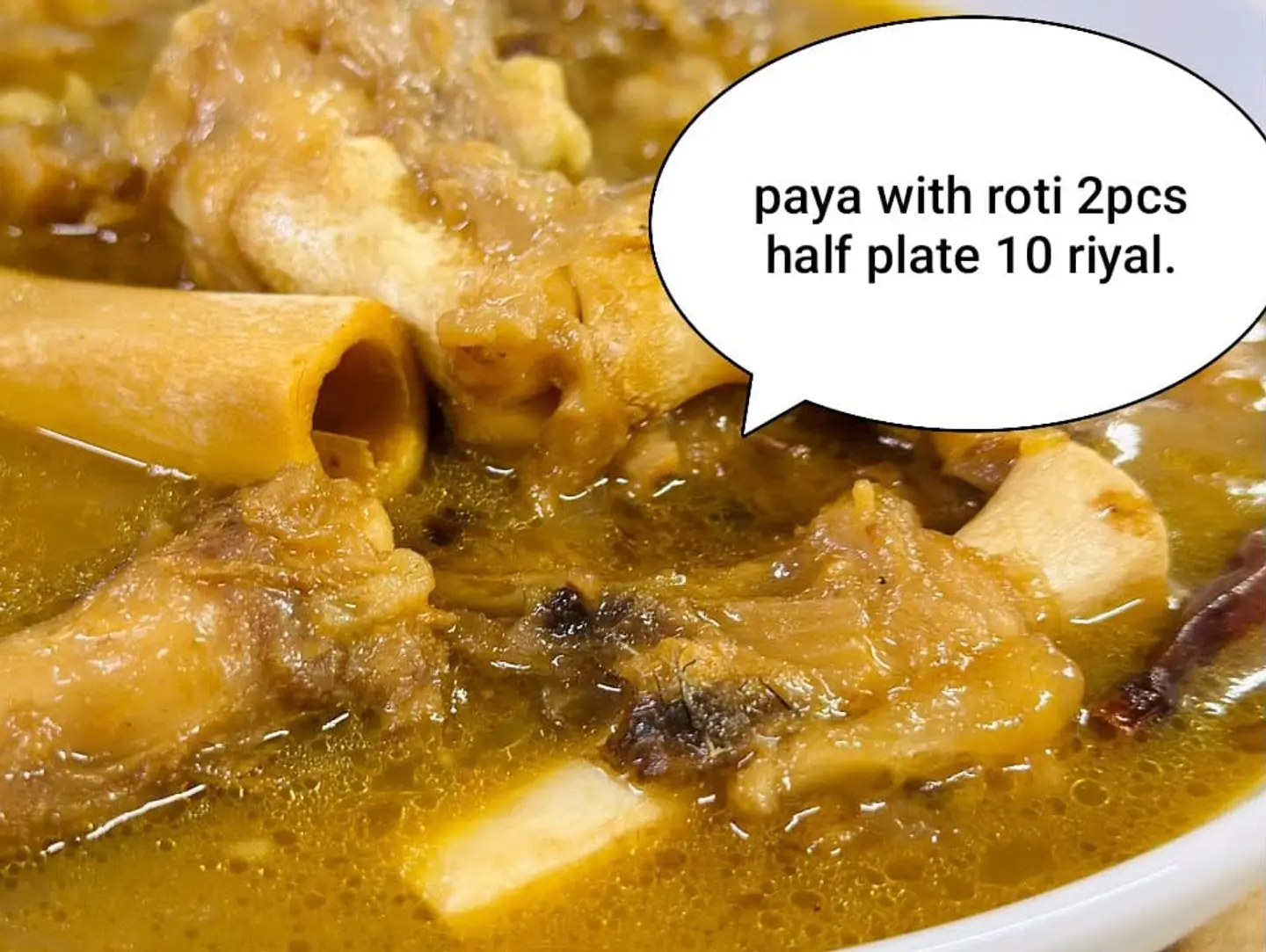 Paya With Roti Half Plate