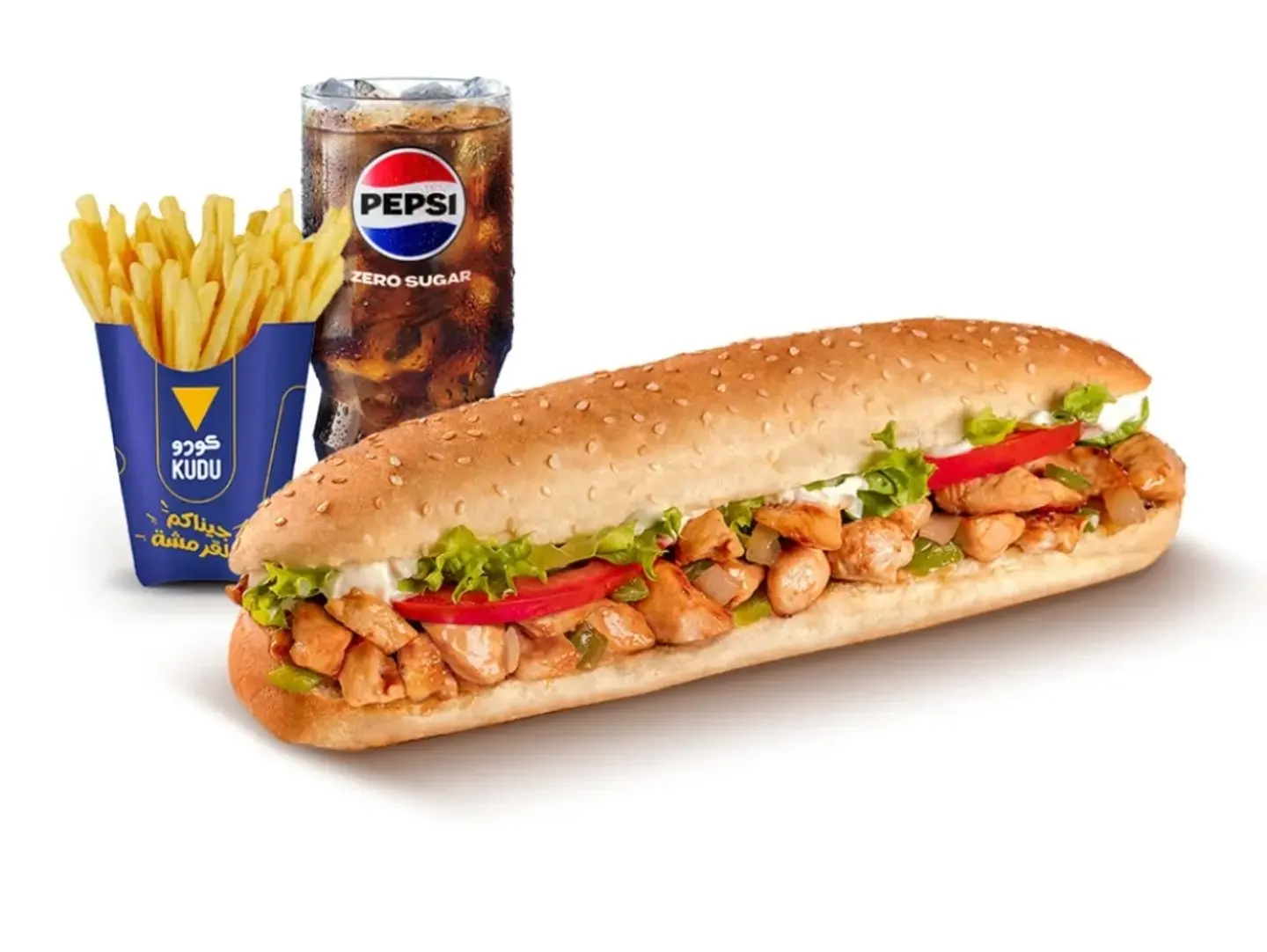 Repas De Poulet Kudu Avec Une Variété De Sauces