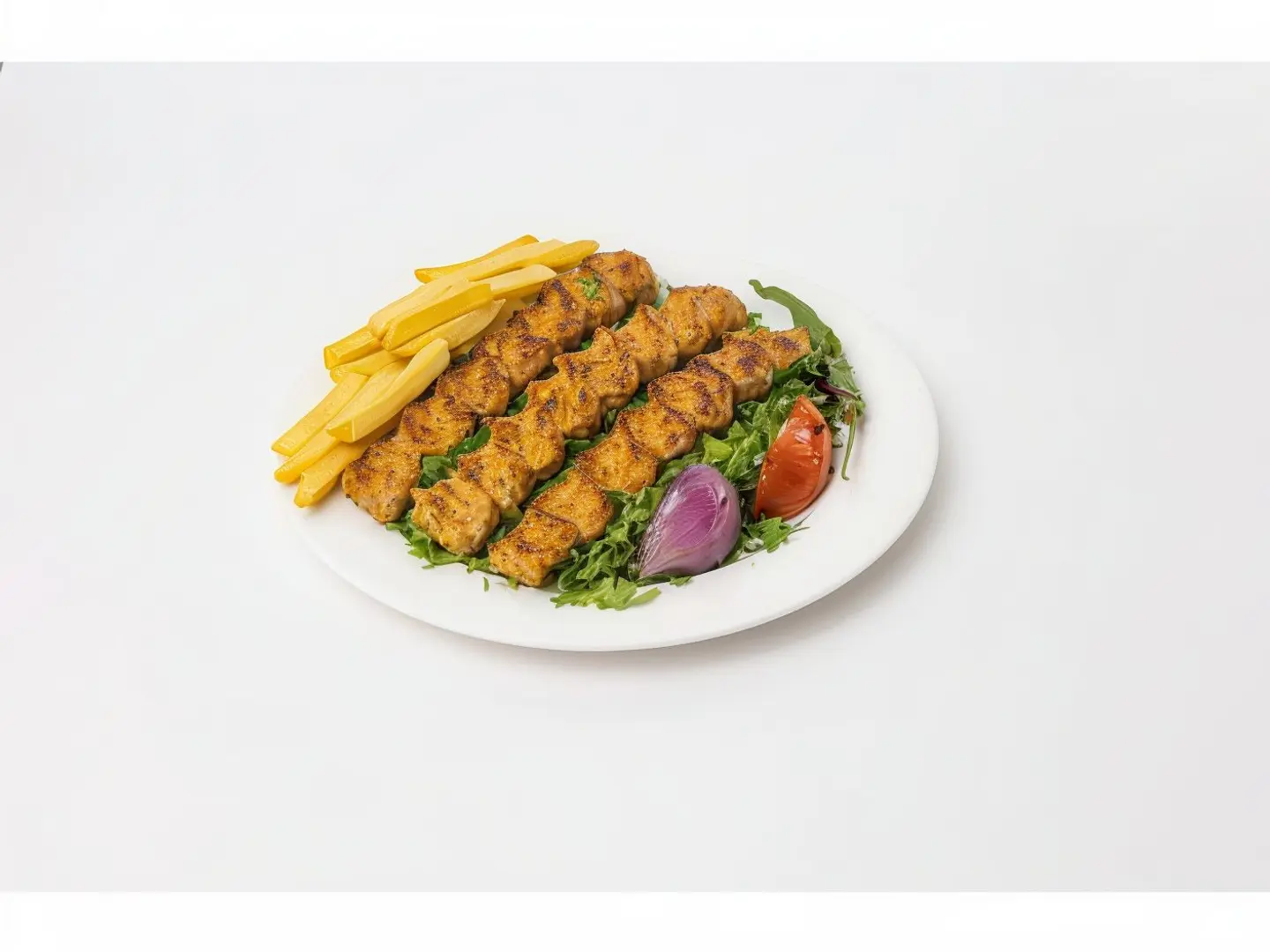 صحن كباب دجاج بالجبنة