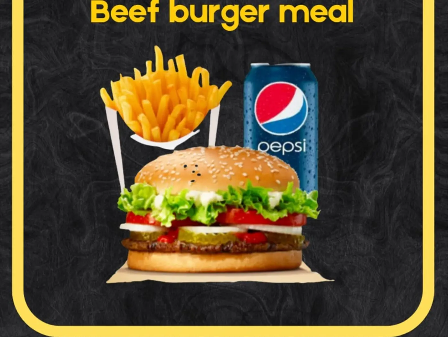 Beef Grill Burger Meal