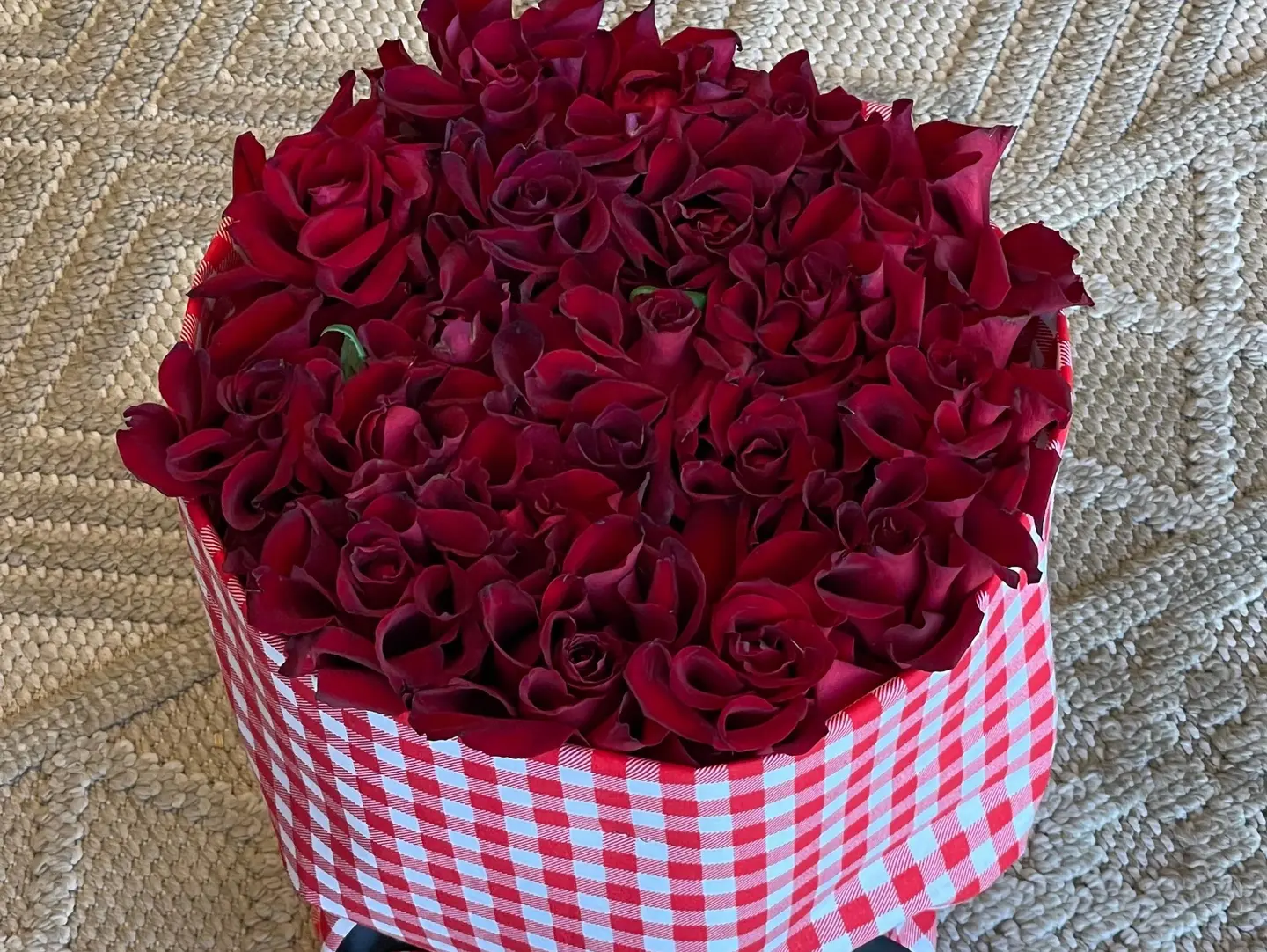 An Elegant Bouquet Of Red Roses, Known For Its Elegance.